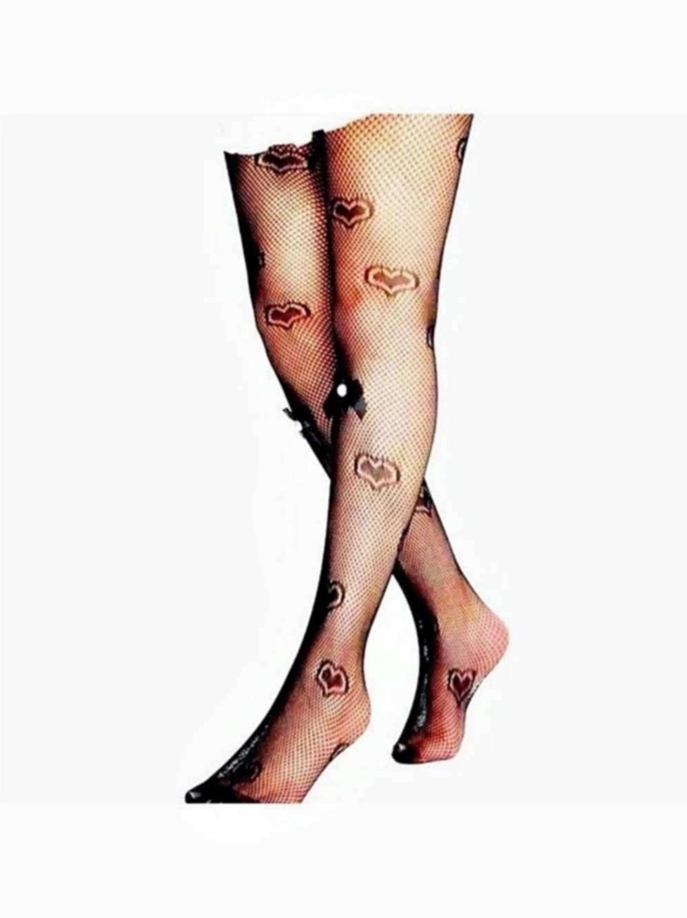 Sweetheart Lace Tights Black